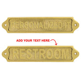 22x5cm Brass Door Name Plates | Personalized, Brass Look